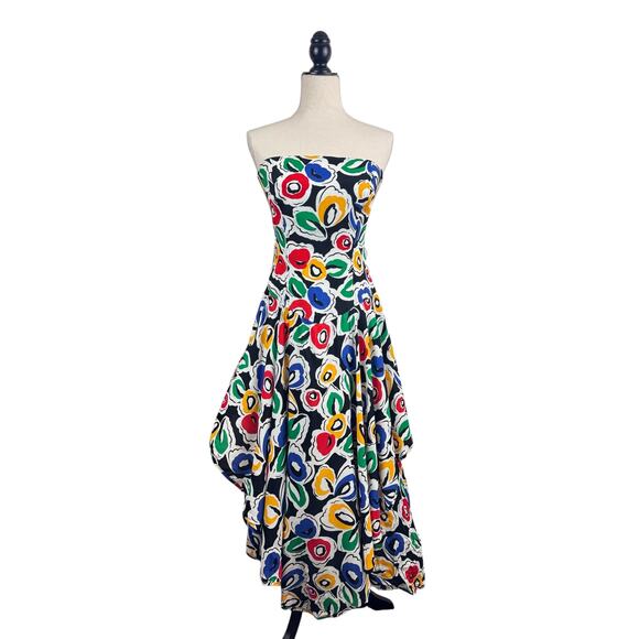 VTG Barbogilo Cristina Jan 80's Strapless Dress - Picture 1 of 8